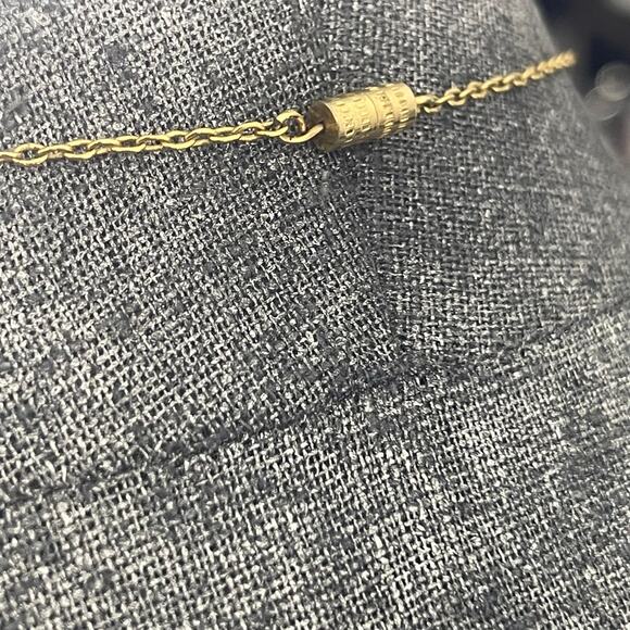 Gold tone enameled necklace costume jewelry vintage or vintage look green red - Picture 3 of 10